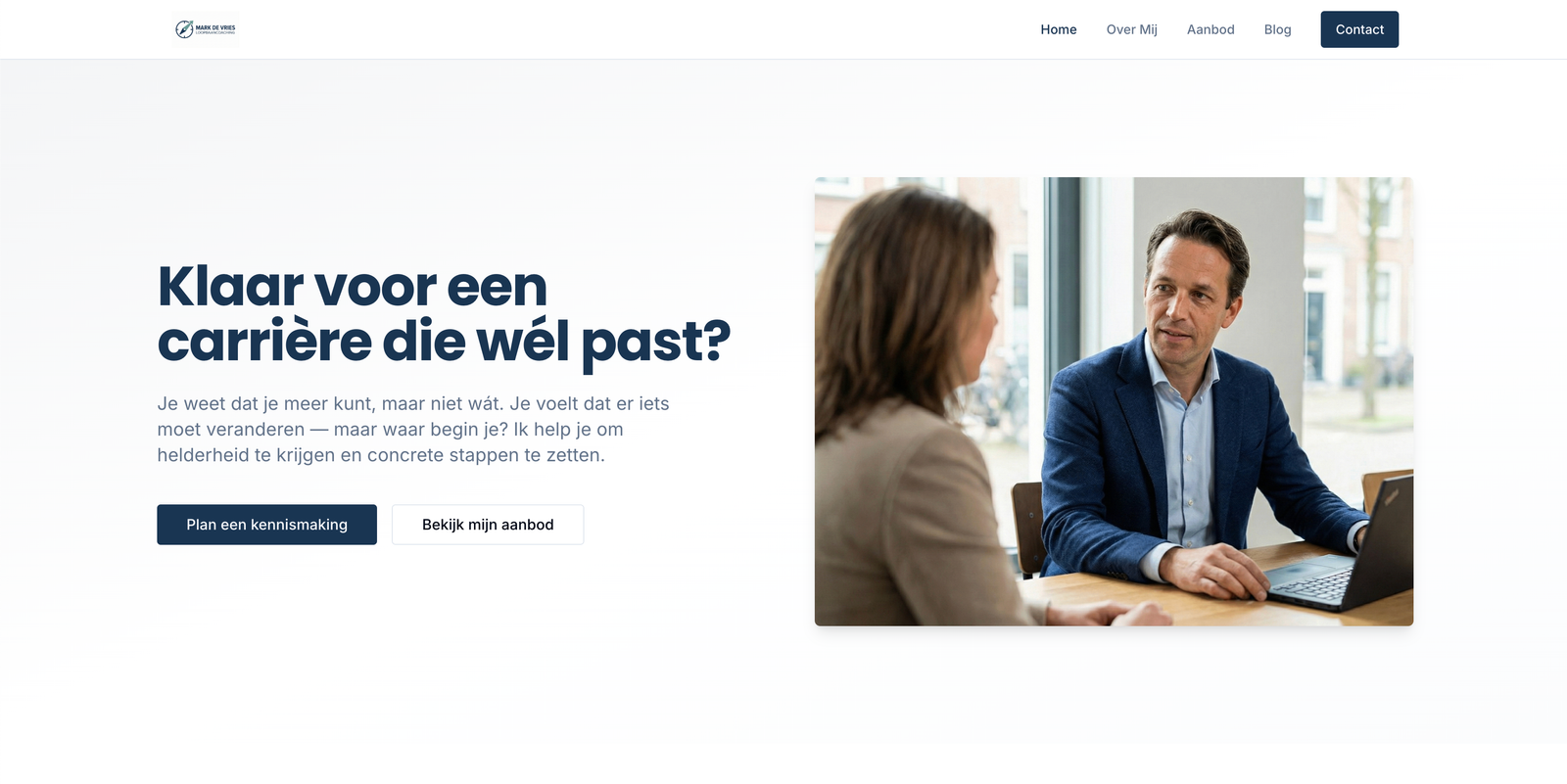 Voorbeeld website gebouwd met deze cursus